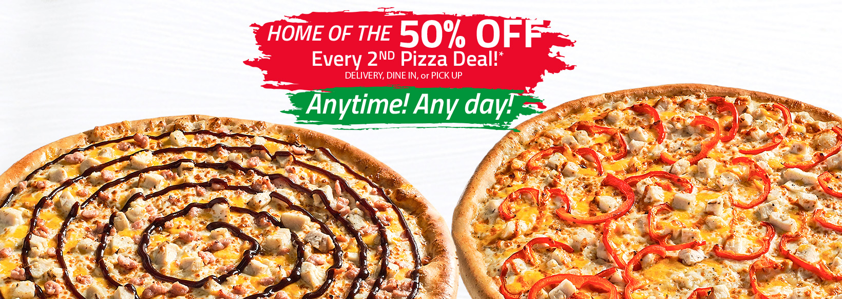 A little secret to getting 50% OFF on your Carry Out Large Pizza