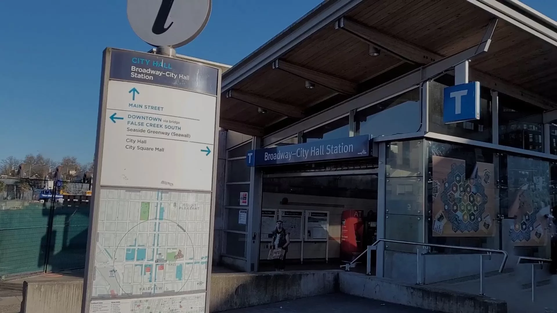 Vancouver pizza location at Broadway/City Hall SkyTrain station