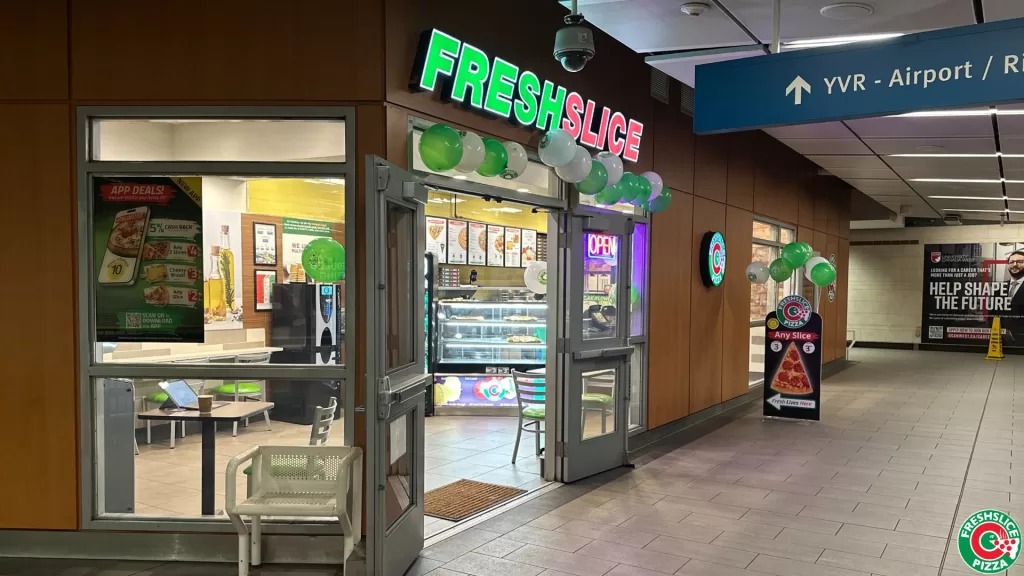 Freshslice Pizza location at Broadway/City Hall SkyTrain Station in Vancouver